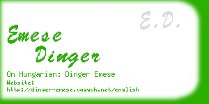 emese dinger business card